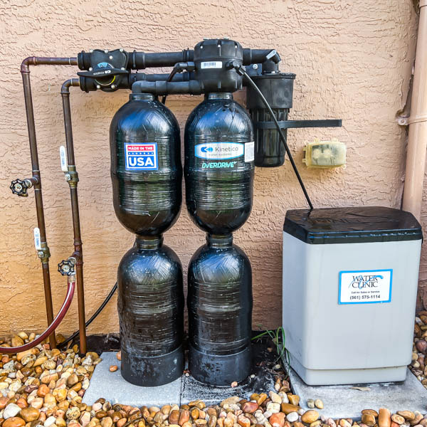 kinetico 4040 water softening system to help prevent problems with hard water in Palm City, FL